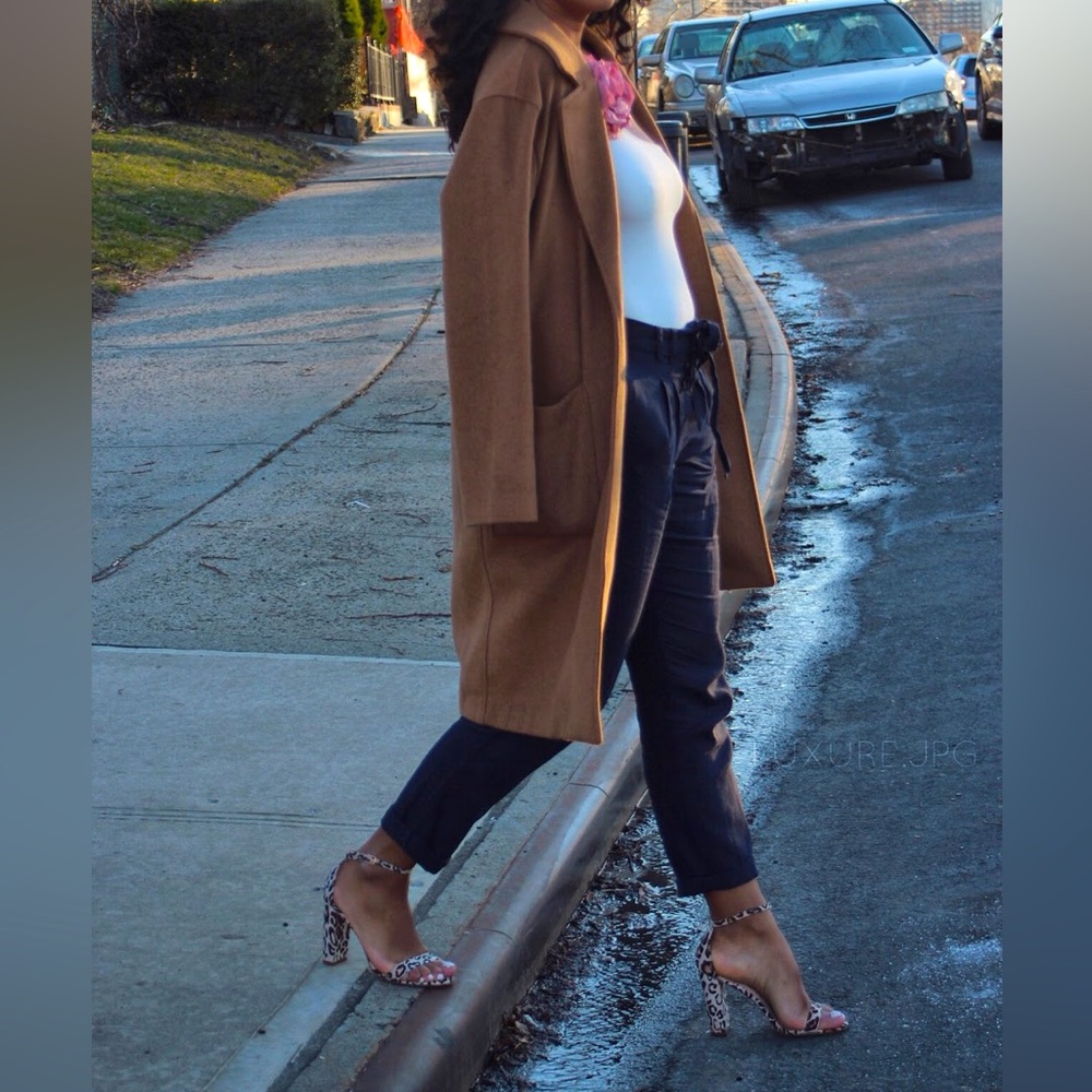 Forever 21 French Terry Trench Coat - Brown - Picture 2 of 11